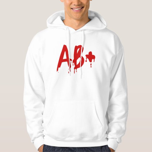 Bloedgroep AB+ Positief #Horror Hospital Hoodie (Voorkant)
