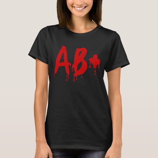 Bloedgroep AB+ Positief #Horror Hospital T-shirt (Voorkant)