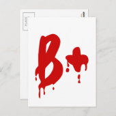 Bloedgroep B+ Positief #Horror Hospital Briefkaart (Voorkant / Achterkant)