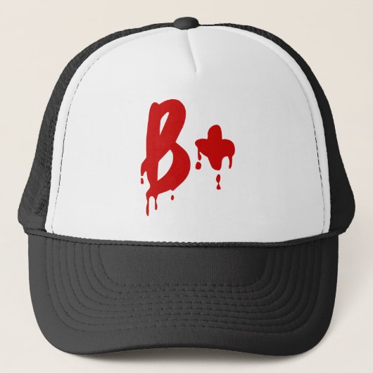 Bloedgroep B+ Positief #Horror Hospital Trucker Pet (Voorkant)