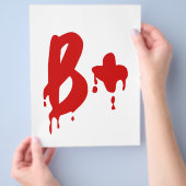Bloedgroep B+ Positief #Horror Ziekenhuis Flyer (Hand)