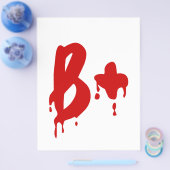 Bloedgroep B+ Positief #Horror Ziekenhuis Flyer (Enkel)