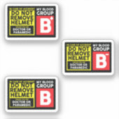 Bloedgroep B Sticker (Voorkant)