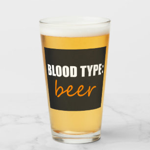 bloedgroep bier glas