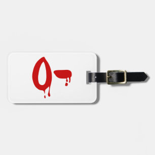 Bloedgroep O- Negatief #Horror ziekenhuis Bagagelabel