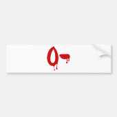 Bloedgroep O- Negatief #Horror ziekenhuis Bumpersticker (Voorkant)