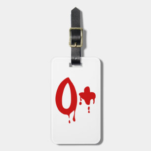 Bloedgroep O+ Positief #Horror Hospital Bagagelabel