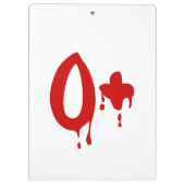 Bloedgroep O+ Positief #Horror Hospital Klembord (Achterkant)