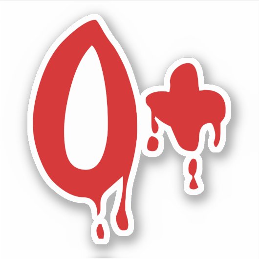 Bloedgroep O+ Positief #Horror Hospital Sticker (Voorkant)