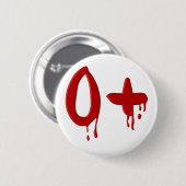 Bloedgroep O positief Ronde Button 5,7 Cm (Voorkant /achterkant)