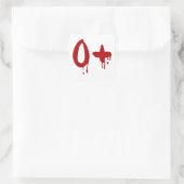 Bloedgroep O positief Vierkante Sticker (Tas)