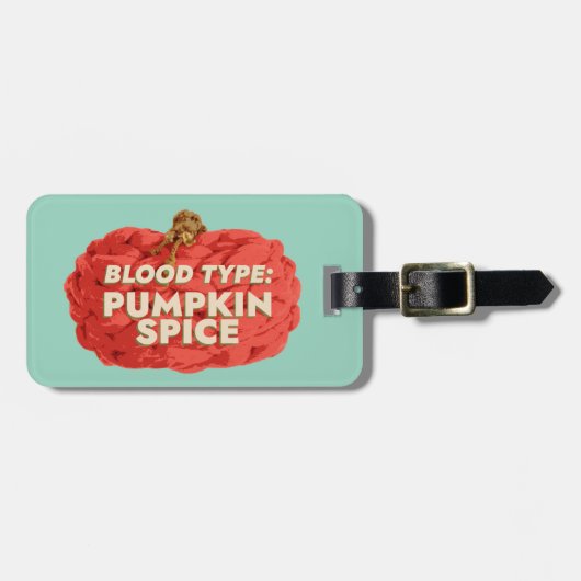Bloedgroep: Pumpkin Spice Bagagelabel (Voorkant horizontaal)