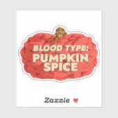 Bloedgroep: Pumpkin Spice Vinyl Sticker (Vel)