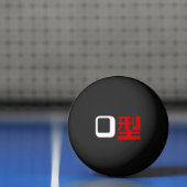 Bloedgroep van Japanse Kanji Ping-Pong Ball (Net)