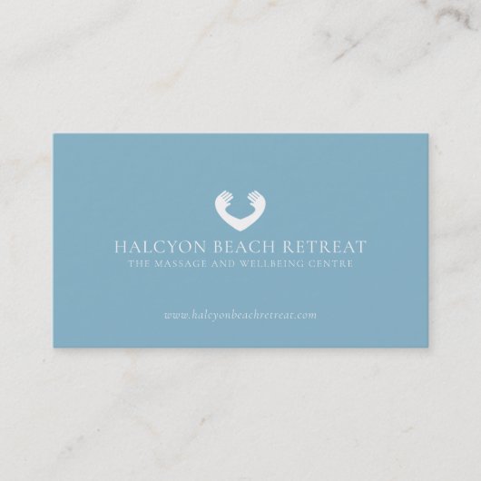 Bloedhart handen logo retraite visitekaartje (Voorkant)