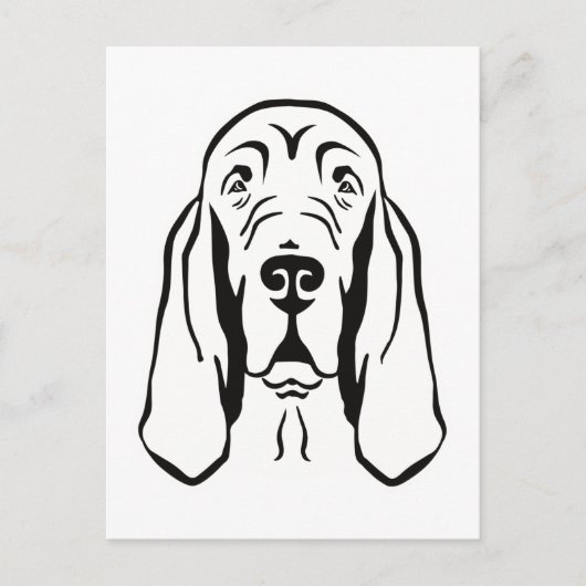 bloedhond briefkaart (Voorkant)