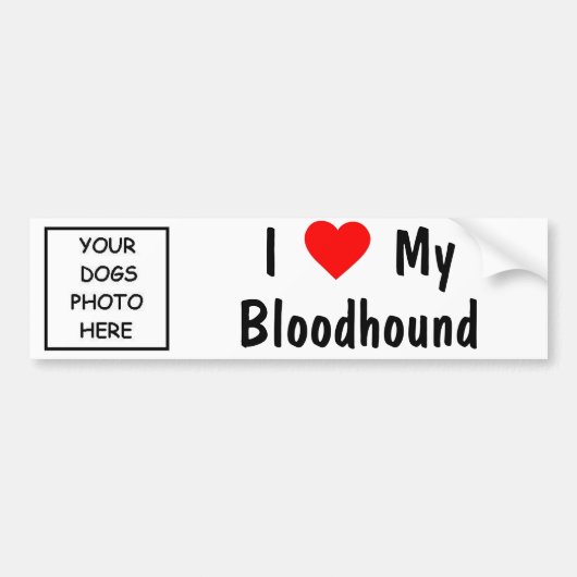 bloedhond bumpersticker (Voorkant)
