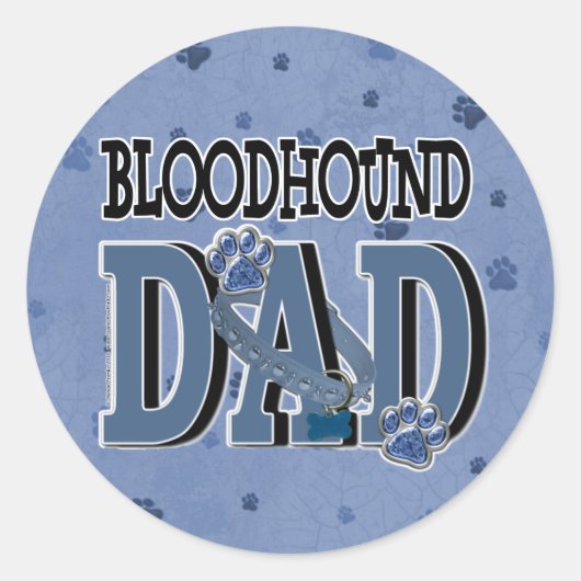 bloedhond DAD Ronde Sticker (Voorkant)