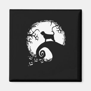 Bloedhond en Moon Halloween Magneet