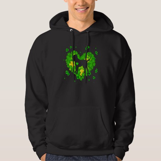 Bloedhond Irish Shamrock St Patrick Day Dog Hoodie (Voorkant)