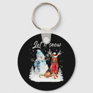 Bloedhond Kerstman Sneeuwman Xmas Pajama Sleutelhanger