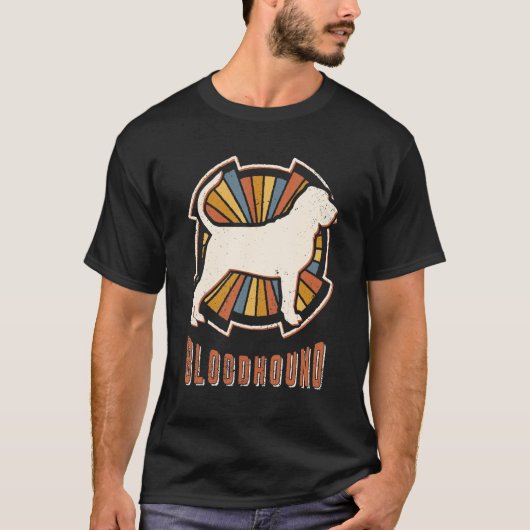 Bloedhond Klassieke Retro Dog Love T-shirt (Voorkant)