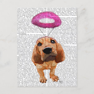 Bloedhond met Angelic Pink Halo Briefkaart
