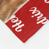 Bloedhond naam kerstvakantie fleece deken (Hoek)