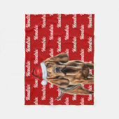 Bloedhond naam kerstvakantie fleece deken (Voorkant)