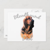 bloedhond pap 2 briefkaart (Voorkant / Achterkant)