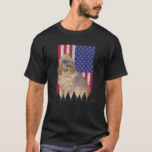 Bloedhond Patriotic Dog USA Pride American Flag T-shirt