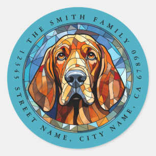 bloedhond ronde Stickers
