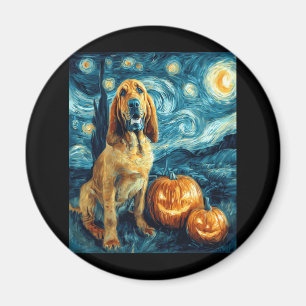 Bloedhond Schattigee hond Halloween Jack O Lantern Magneet