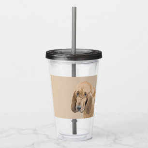 Bloedhond schilderen - Kute Original Dog Art Acryl Drinkbeker