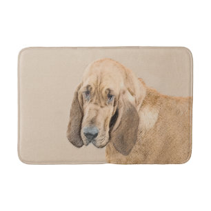 Bloedhond schilderen - Kute Original Dog Art Badmat