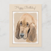 Bloedhond schilderen - Kute Original Dog Art Briefkaart (Voorkant)