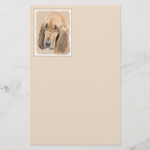 Bloedhond schilderen - Kute Original Dog Art Briefpapier