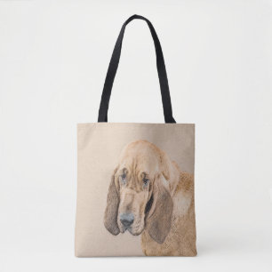 Bloedhond schilderen - Kute Original Dog Art Draagtas