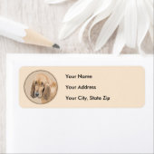 Bloedhond schilderen - Kute Original Dog Art Etiket (Insitu)