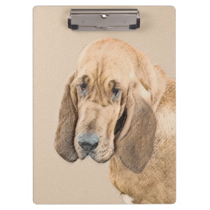Bloedhond schilderen - Kute Original Dog Art Klembord
