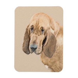 Bloedhond schilderen - Kute Original Dog Art Magneet