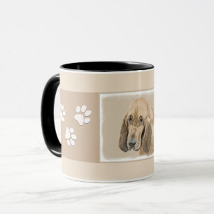 Bloedhond schilderen - Kute Original Dog Art Mok