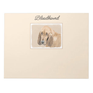Bloedhond schilderen - Kute Original Dog Art Notitieblok