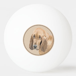 Bloedhond schilderen - Kute Original Dog Art Pingpongballen