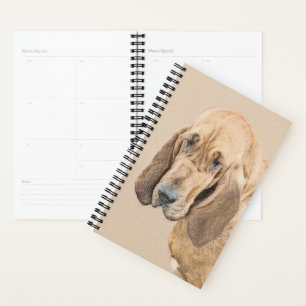 Bloedhond schilderen - Kute Original Dog Art Planner