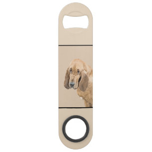 Bloedhond schilderen - Kute Original Dog Art Speed Flessenopener
