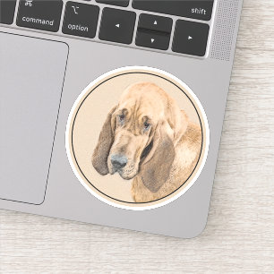 Bloedhond schilderen - Kute Original Dog Art Sticker