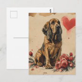 bloedhond Valentijnsdag Briefkaart (Voorkant / Achterkant)