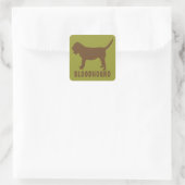 bloedhond vierkante sticker (Tas)