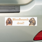 Bloedhonden druppelen. bumpersticker (Op auto)